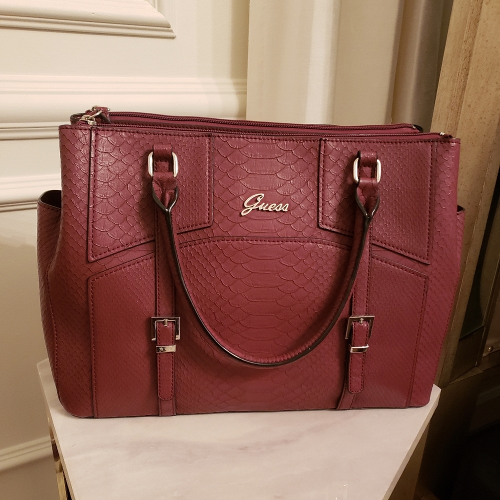 Guess burgundy purse